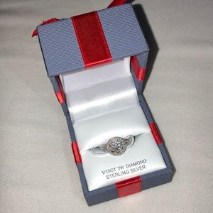 1/10CT Diamond Sterling Silver ring size7